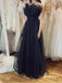 Amazing Tulle One-shoulder A-line Floor Length Prom Dresses PD657
