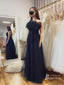 Amazing Tulle One-shoulder A-line Floor Length Prom Dresses PD657