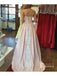 Charming Spaghetti Straps A-line Prom Dresses Satin Appliqued Gowns PD659