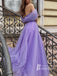 Amazing Shiny Lace Off-the-shoulder Slit Tulle Sweep Train Prom Dresses PD667