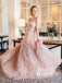 Elegant Tiered Tulle Sweetheart Neckline Prom Dresses A-line Long Princess Dress PD679