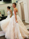 Amazing Tulle Halter A-line Ball Gown Prom Dresses With Appliques & Beadings PD680