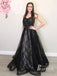 Amazing Spaghetti Straps Appliques A-line Prom Dress Lace Evening Gowns PD682