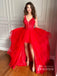 Marvelous Spaghetti Straps High-low Tulle Appliques Beaded A-line Prom Dress PD685
