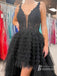 Marvelous Spaghetti Straps High-low Tulle Appliques Beaded A-line Prom Dress PD685