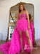 Marvelous Sweetheart High-low Tiered Tulle Beaded A-line Prom Dress PD688