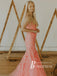 Stunning Lace Spaghetti Straps 2 Pieces Mermaid Prom Dresses With Applique & Bead PD716