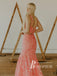 Stunning Lace Spaghetti Straps 2 Pieces Mermaid Prom Dresses With Applique & Bead PD716