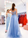 Attractive Organza Appliques A-line Prom Dresses Spaghetti Straps Evening Dresses PD718