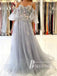Glamorous Lace & Tulle A-line Prom Dresses With Appliques Rhinestones PD727