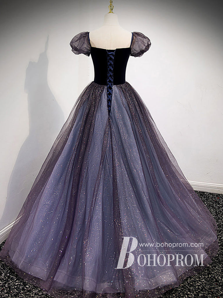 Dreamy Shining Lace & Tulle Prom Dress A-line Long Princess Dress PD735
