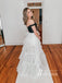 Sparkly Off-the-shoulder Tiered Tulle A-line Prom Dress With Slit PD737