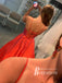 Amazing Rhinestone Spaghetti Straps Prom Dress Satin A-line Evening Dress PD777