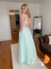 Amazing Spaghetti Straps Beads Prom Desses Lace A-line Evening Dresses PD779