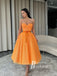 Sweet Strspless A-line Prom Dresses Tulle Tea-length Evening Gowns PD780