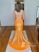 Sparkly Sequin Lace Spaghetti Straps Neckline Sweep Train Mermaid Prom Dress PD784