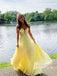 Stunning Appliqued Rhinestone Chiffon Prom Dress A-line Sweep Train Evening Dress PD804