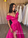 Charming Satin Off-the-shoulder A-line Long Prom Dresses With Split PD826