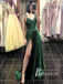 Fashion Spaghetti Straps Satin Prom Dresses A-line Long Evening Gowns PD830