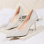 Popular Closed Toe Sequined High Heels Prom Shoes PS001
