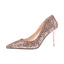 Popular Closed Toe Sequined High Heels Prom Shoes PS001