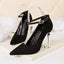 Chic Closed Toe Suede Stiletto Heels Evening Shoes PS002