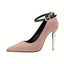 Chic Closed Toe Suede Stiletto Heels Evening Shoes PS002