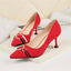 Beautiful Closed Toe Suede Upper High Heels Prom Shoes With Rhinestones PS009
