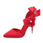Outstanding Closed Toe PU Stiletto Heels Prom Shoes With Bowknot PS016