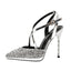 Fabulous Sequined PU Upper Closed Toe High Heels Shoes PS028