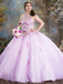 Sparkly Halter Tulle Ball Gowns Quinceanera Dresses With Beads and Appliques QD002