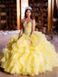Organza Ball Gown Quinceanera Dresses With Rhinestones QD007