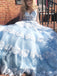 Halter Ball Gown Quinceanera Dresses Tulle Appliqued Gowns QD009