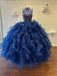High Neck Beaded Ball Gown Quinceanera Dresses QD012