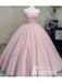 Sweetheart Sequins Beaded Appliques Floor-Length Tulle A-line Quinceanera Dresses QD017
