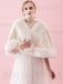 Elegant Women's Bridal Shawl For Wedding Party With Faux Fur SW002