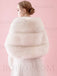Chic Faux Fur Women's Shawl In Winter Ivory Warm Wraps SW003