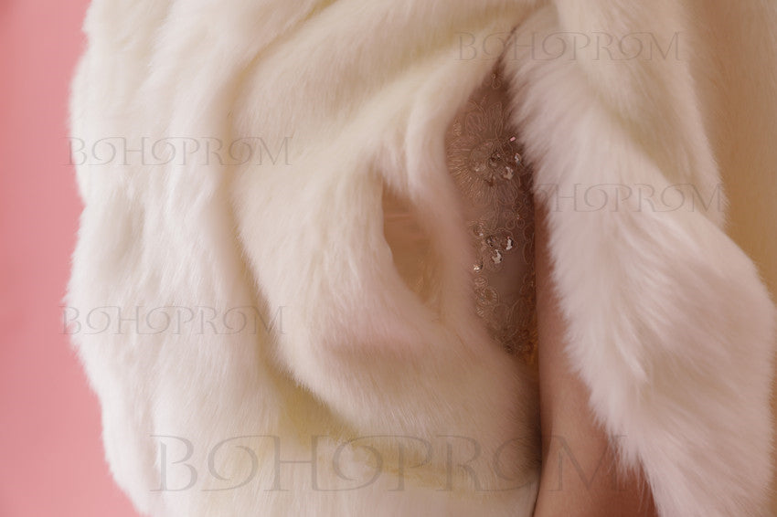 Sweet Shawl In Faux Fur For Winter Warm Waistcoat SW004
