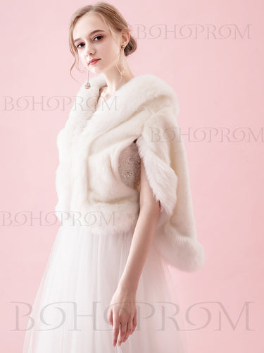 Sweet Shawl In Faux Fur For Winter Warm Waistcoat SW004