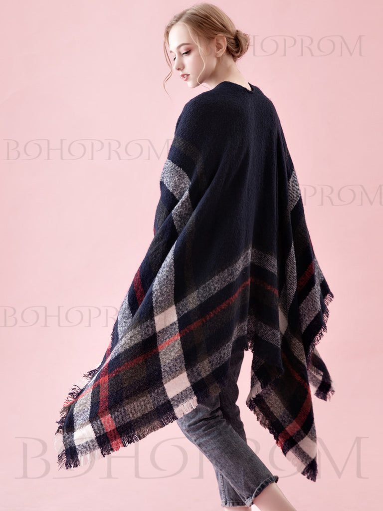 Cool Grid Scarf Large Soft Cashmere Wrap For Women And Girl SW009