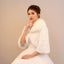 Fabulous White Coat Faux Fur 3/4 Sleeves Warm Wraps SW012