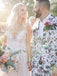Popular Tulle V-neck Neckline Wedding Dresses With Flowers WD038