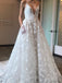 Sexy Lace Spaghetti Straps Neckline A-line Wedding Dresses With Pleats WD067
