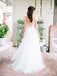 Popular Tulle Scoop Neckline A-line Wedding Dresses With Appliques WD136