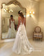 Wonderful Tulle V-neck Neckline A-line Wedding Dresses With Appliques WD139