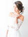 Unique Lace & Chiffon Off-the-shoulder Neckline A-line Wedding Dresses WD162