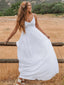 Eye-catching Chiffon & Lace Spahgetti Straps Neckline A-line Wedding Dresses WD179