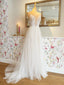 Flowy Tulle Lace Wedding Gown Boho A Line Wedding Dress WD1905