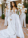 $269.99  A-Line Off The Shoulder Long Sleeves Lace Appliques Bohemian Wedding Dress WD1918