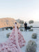 $559.99 Layers Tulle Ball Gown Wedding Dress Drama Pink Wedding Dress WD1919